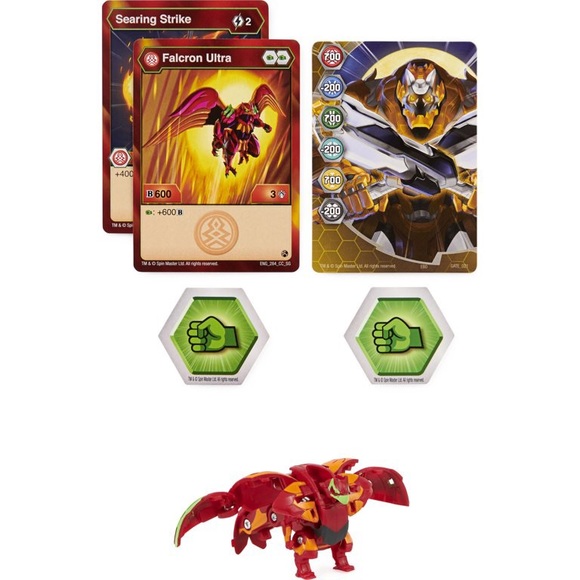 🆕 Bakugan Ultra Falcron 3” Geogan Rising Collectible Action Figure/Trading Card - Picture 2 of 7